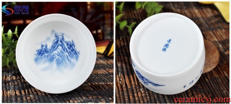 Of jingdezhen blue and white thin ceramic sample tea cup cup tire kung fu tea cups of individual cup