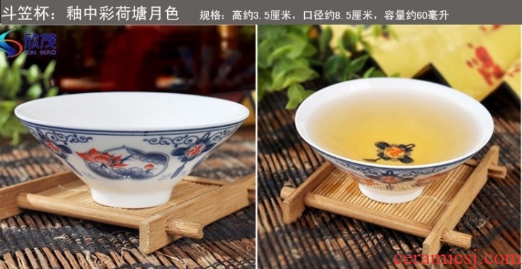 Of jingdezhen blue and white thin ceramic sample tea cup cup tire kung fu tea cups of individual cup
