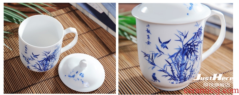 The New product of jingdezhen ceramic cups office cup cup with personal cup with cover glass cup and meeting