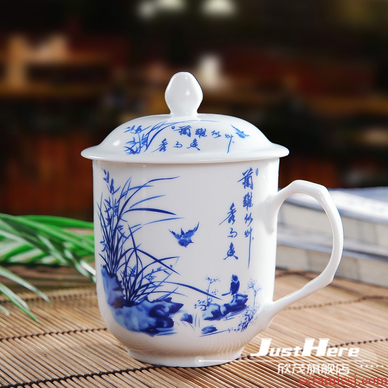 The New product of jingdezhen ceramic cups office cup cup with personal cup with cover glass cup and meeting