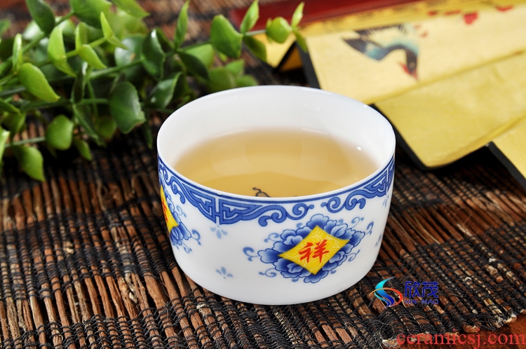 Of jingdezhen blue and white thin ceramic sample tea cup cup tire kung fu tea cups of individual cup