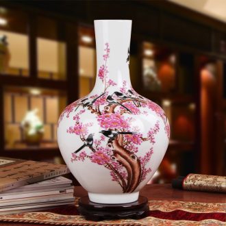 Famous hu, jingdezhen ceramics vase upscale gift porcelain hand - made pastel peach celestial vase water point