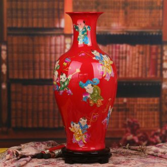 Chinese style Chinese jingdezhen ceramics lad of large vases, I and fashionable sitting room home decoration furnishing articles