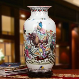 Jingdezhen ceramics 18 arhats idea gourd landing big vase classical Chinese style and traditional crafts
