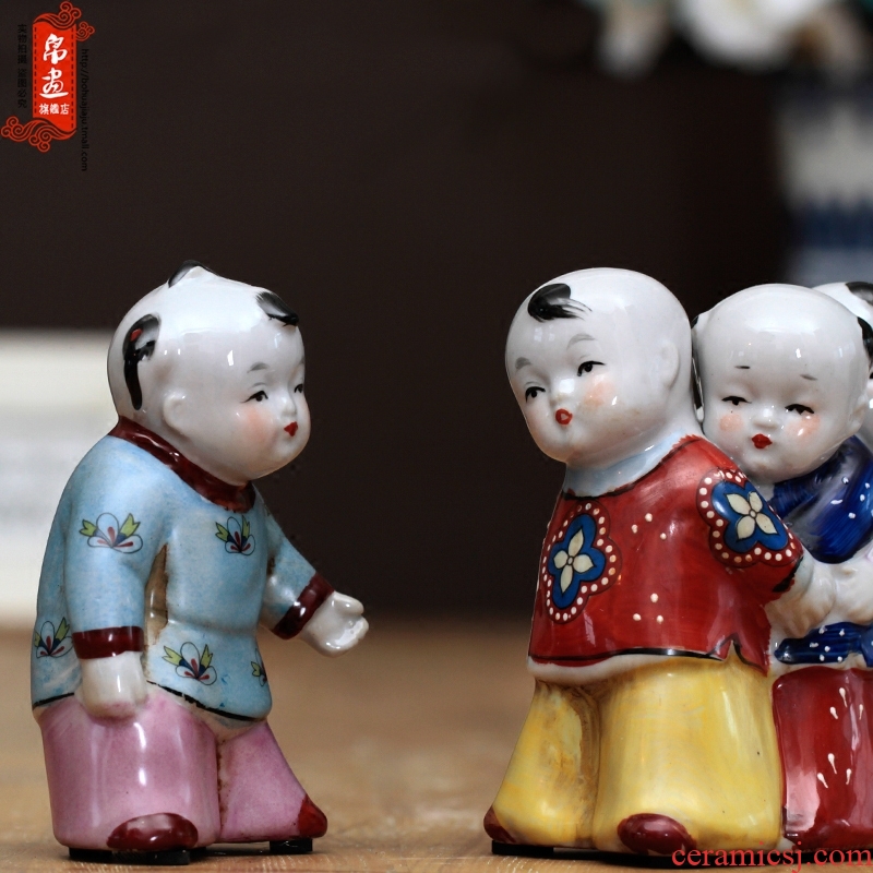 Jingdezhen porcelain dolls small creative home furnishing articles express character its sitting room decorates classic rural desktop