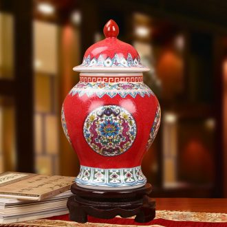 Jingdezhen ceramic vase enamel see China red f general climbing flower pot vase qGIOPAbKev modern parts
