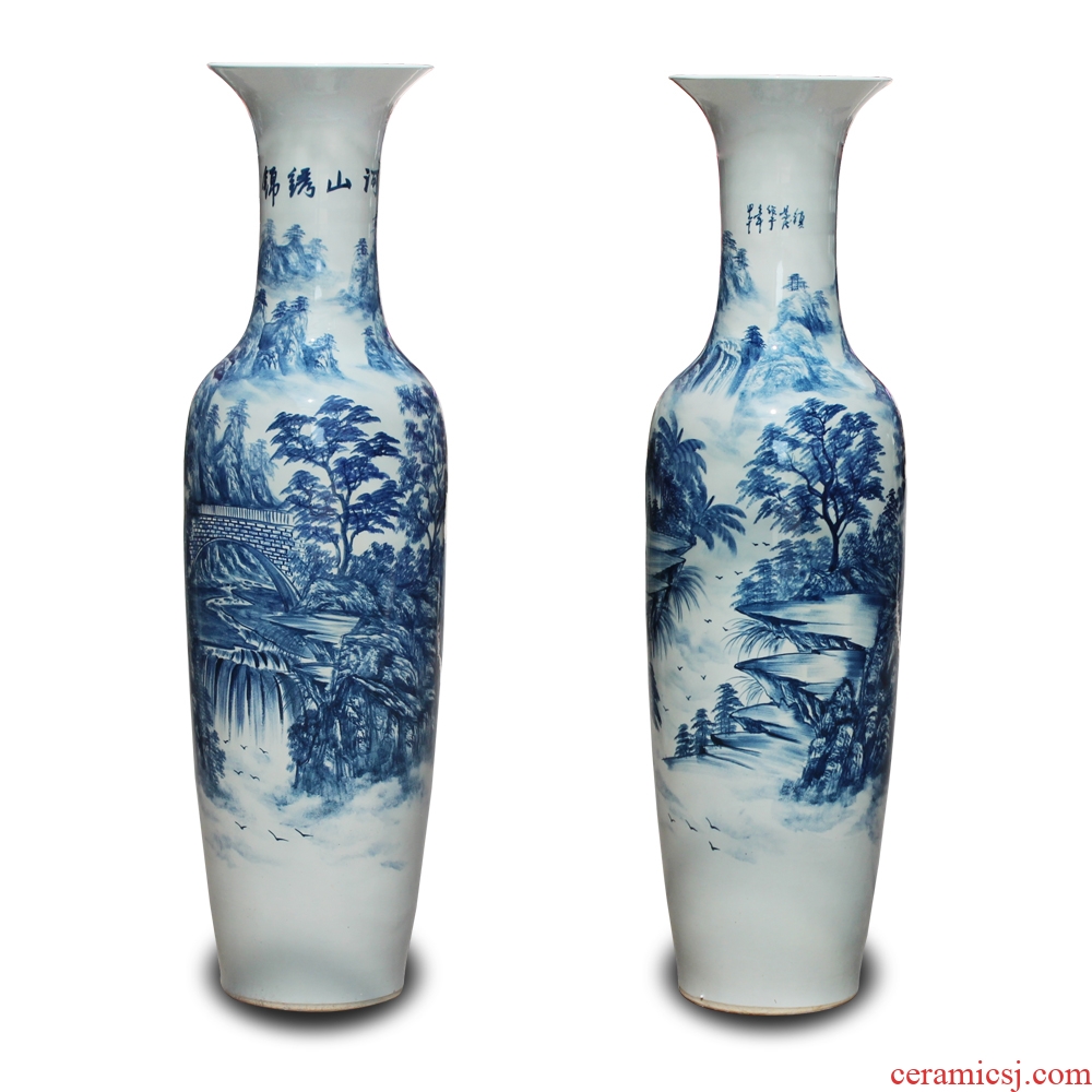 Jingdezhen ceramics hand - made porcelain jin rust was large vases, Chinese style living room decoration furnishing articles