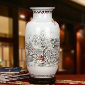 Jingdezhen ceramics powder enamel khe sanh Snow White gourd scene of large vases, modern Chinese style household furnishing articles