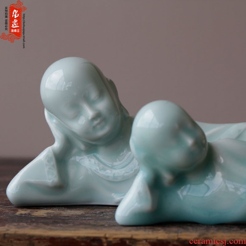 Jingdezhen ceramics for Buddha zen manual craft celadon paperweight furnishing articles home study desktop soft adornment