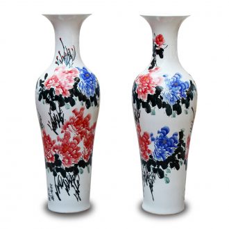 Jingdezhen ceramics vase peony riches and honour the contributor of large hotel lobby sitting room adornment is placed