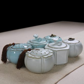 East west pot of ceramic seal pot pu 'er tea to wake receives your porcelain ruzhou style coarse pottery POTS your up caddy fixings