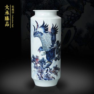 Blue and white see colour porcelain jingdezhen ceramics by hand unfolds the vase modern home furnishing articles