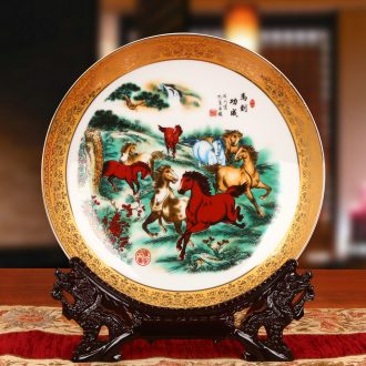 Jingdezhen chinaware paint success by disc hanging dish his Chinese style classical decoration home furnishing articles