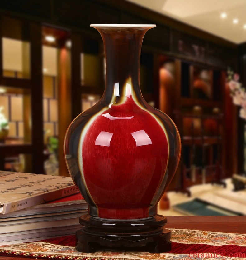 Jingdezhen ceramics high temperature color glaze three Yang kaitai, vases, modern home fashion crafts decoration
