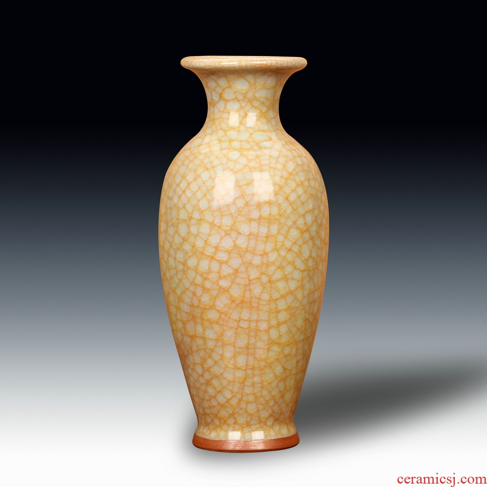 High - end antique guan up jingdezhen ceramics slicing vase modern classical home sitting room handicraft furnishing articles