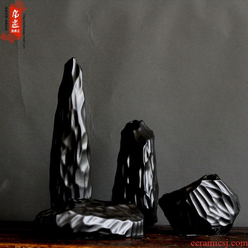 Hillshade manual creative ceramic flower implement new Chinese style flowers in black/white soft outfit flower arrangement sitting room adornment is placed