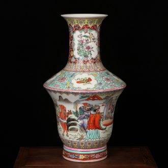 Jingdezhen ceramics factory goods pastel the king of the imitation of xian admiralty large vases, modern Chinese style household crafts