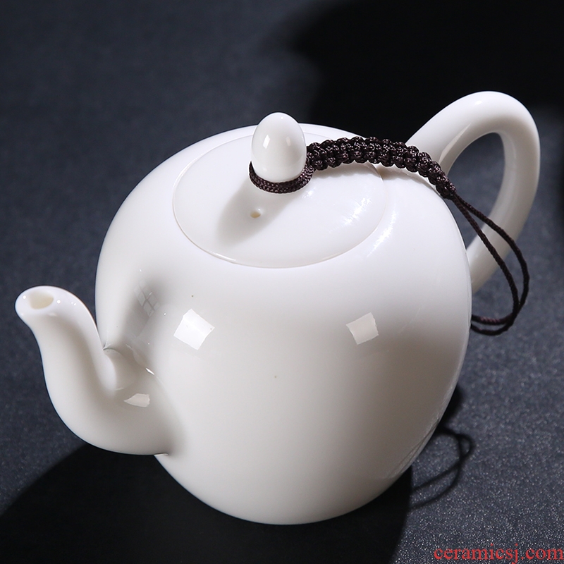 The Article aboriginal dehua porcelain sink jade porcelain beauty pot with filter hole ceramic teapot white porcelain ewer