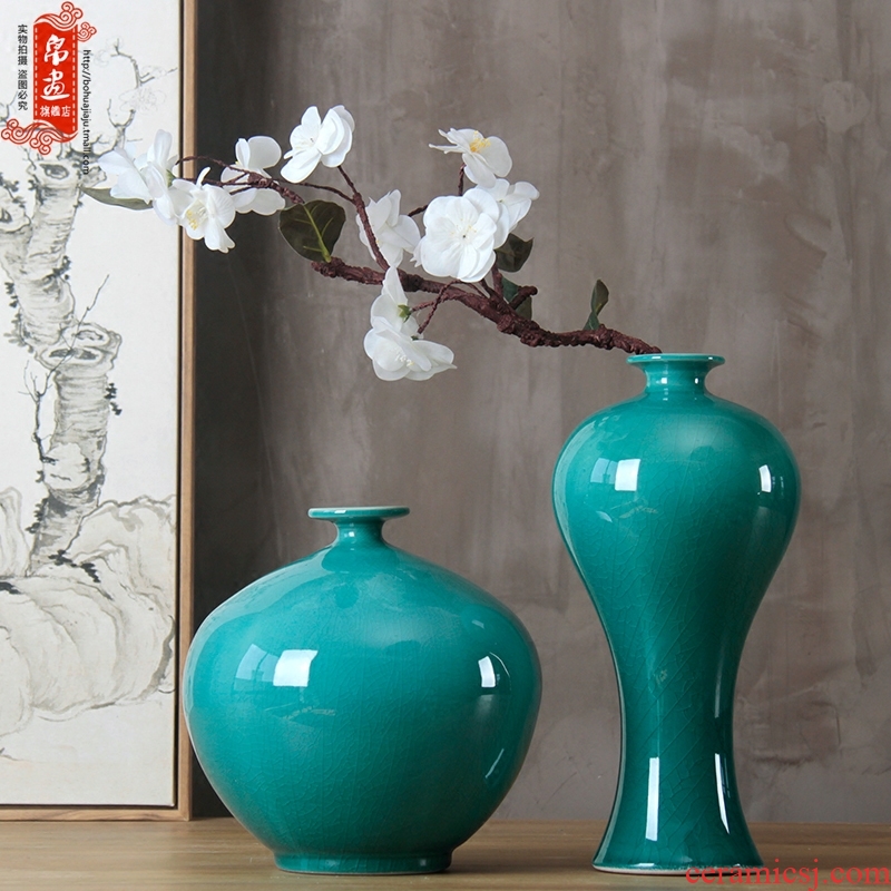 Jingdezhen ceramic vase household contracted sitting room adornment is placed on the dried flower arranging flower implement European big vase