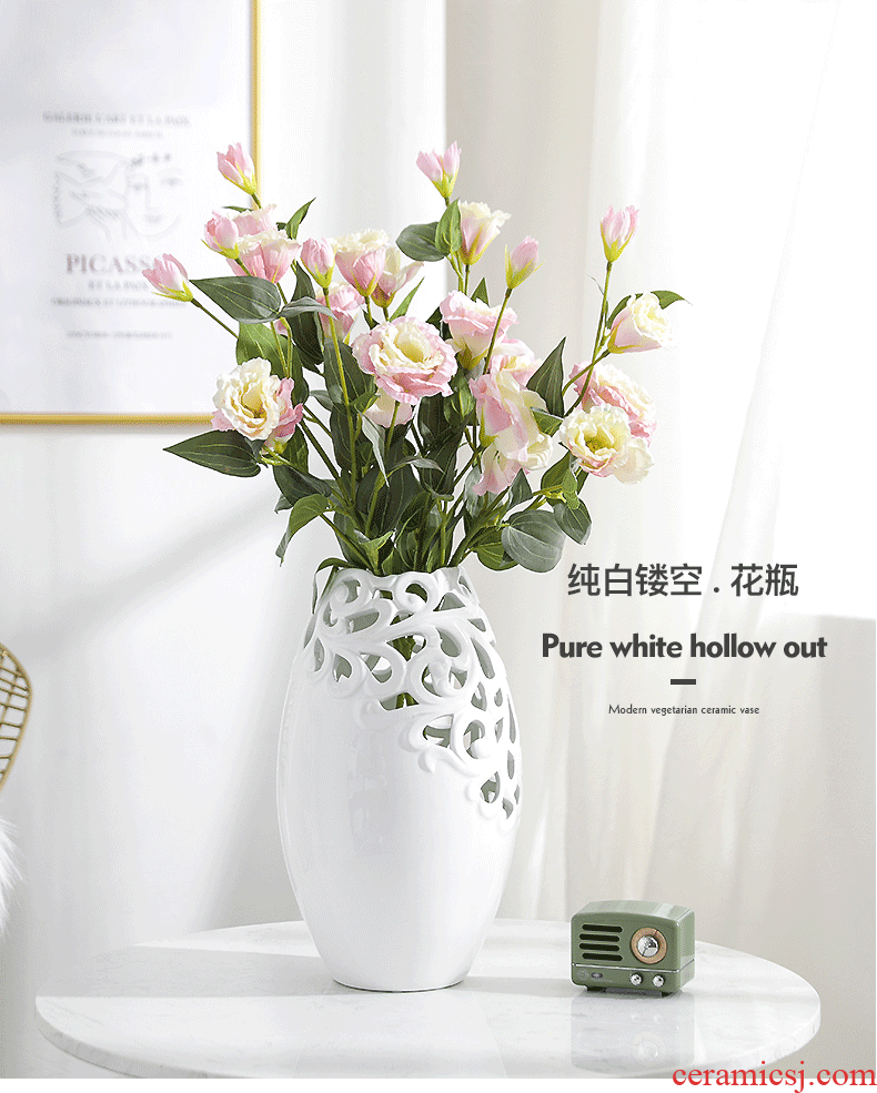 I and contracted Nordic creative household vase ceramic furnishing articles furnishing articles sitting room flower arranging desktop European table flowers