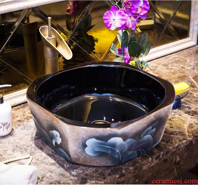 Jingdezhen stage basin art ceramic creative household water basin sink toilet lavatory basin