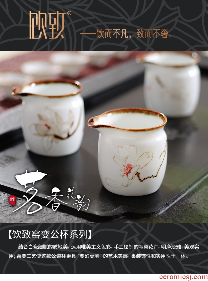 Ultimately responds to jingdezhen hand - made ceramic fair keller kung fu tea accessories pour tea cup and a cup of tea, Japanese sea points