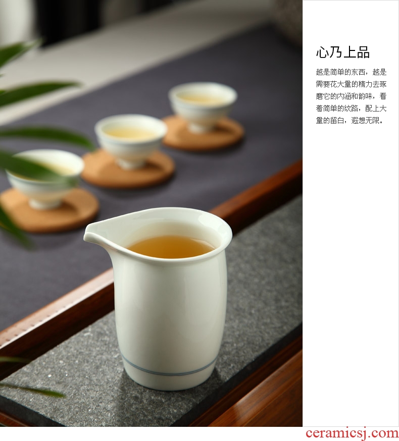 Ultimately responds to the xuan wen hand - made tea sea of blue and white porcelain tea set and a cup of large - sized ceramic fair keller kongfu tea machine accessories