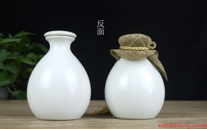 New product loading ceramic bottle 1 catty inferior smooth glaze jars seal hip flask and small liquor bottles of wine to send sealing be