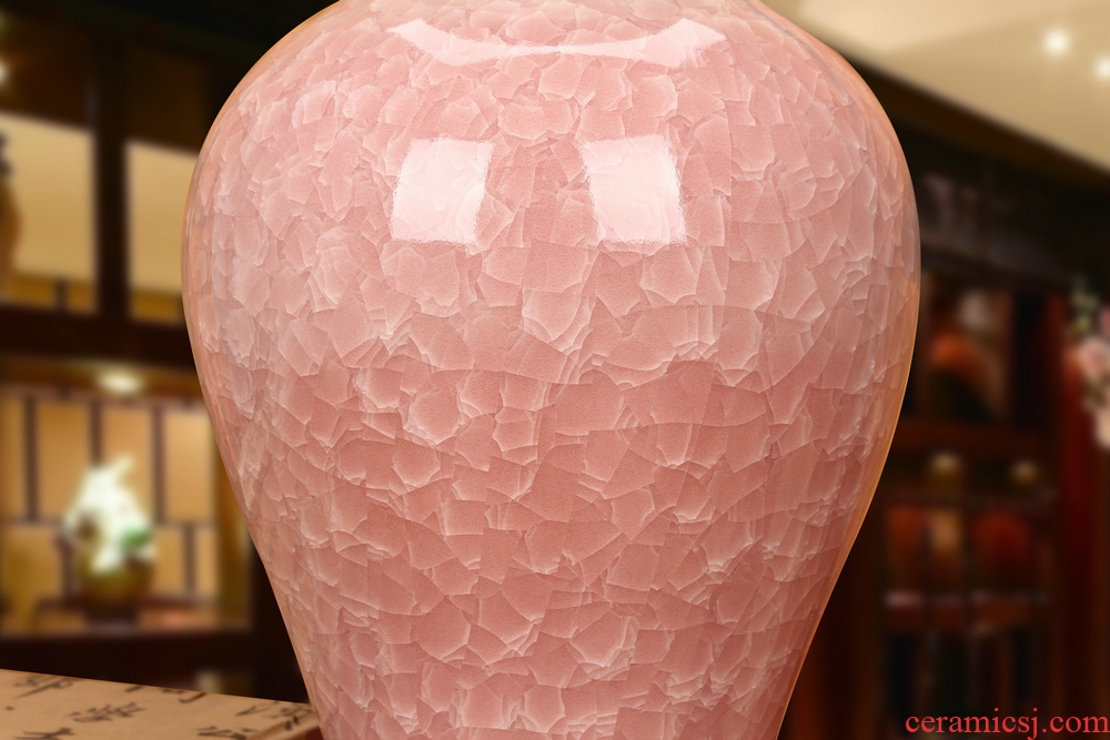 Jingdezhen ceramics guanyao crystallization crack open a piece of high - end antique vase contracted fashion household furnishing articles