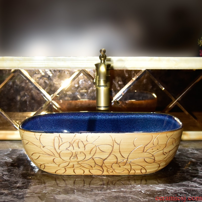 The stage basin ceramic lavabo for wash basin bathroom sinks The oval art household size of The basin that wash a face