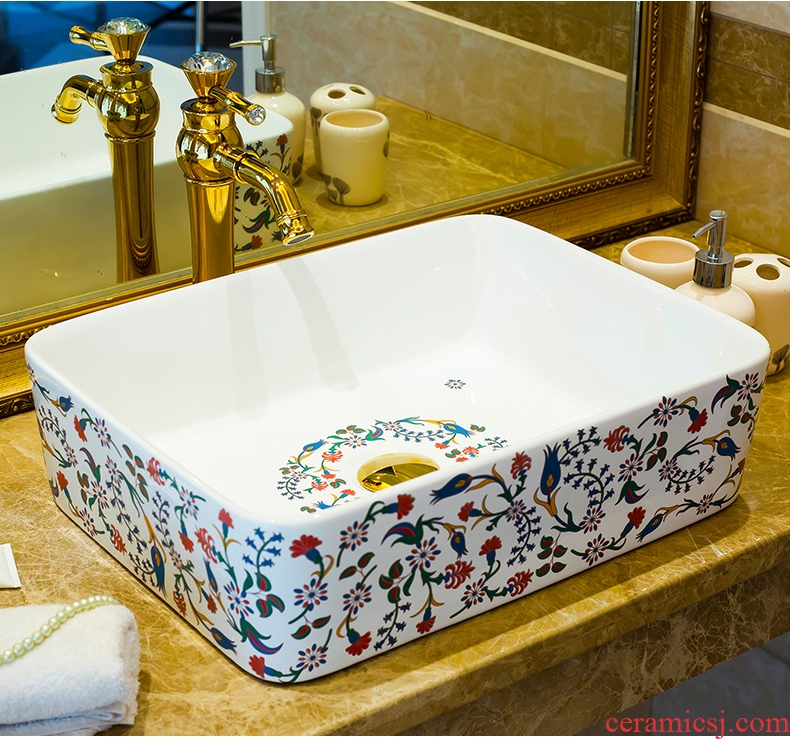 Continental basin sinks ceramic lavabo I and contracted household for wash gargle rectangular basin to art on stage