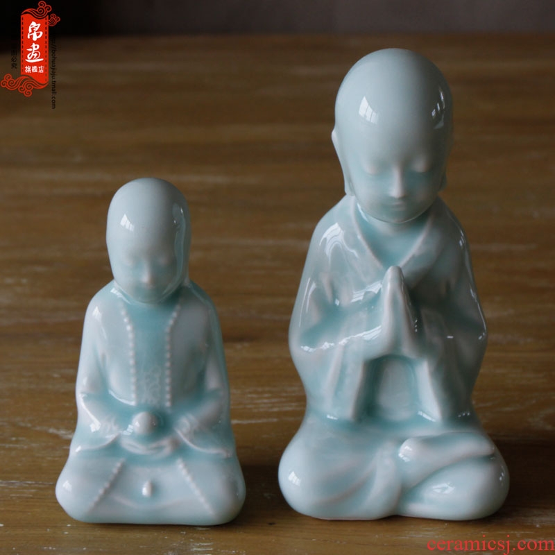 Jingdezhen ceramics for Buddha zen manual craft celadon paperweight furnishing articles home study desktop soft adornment