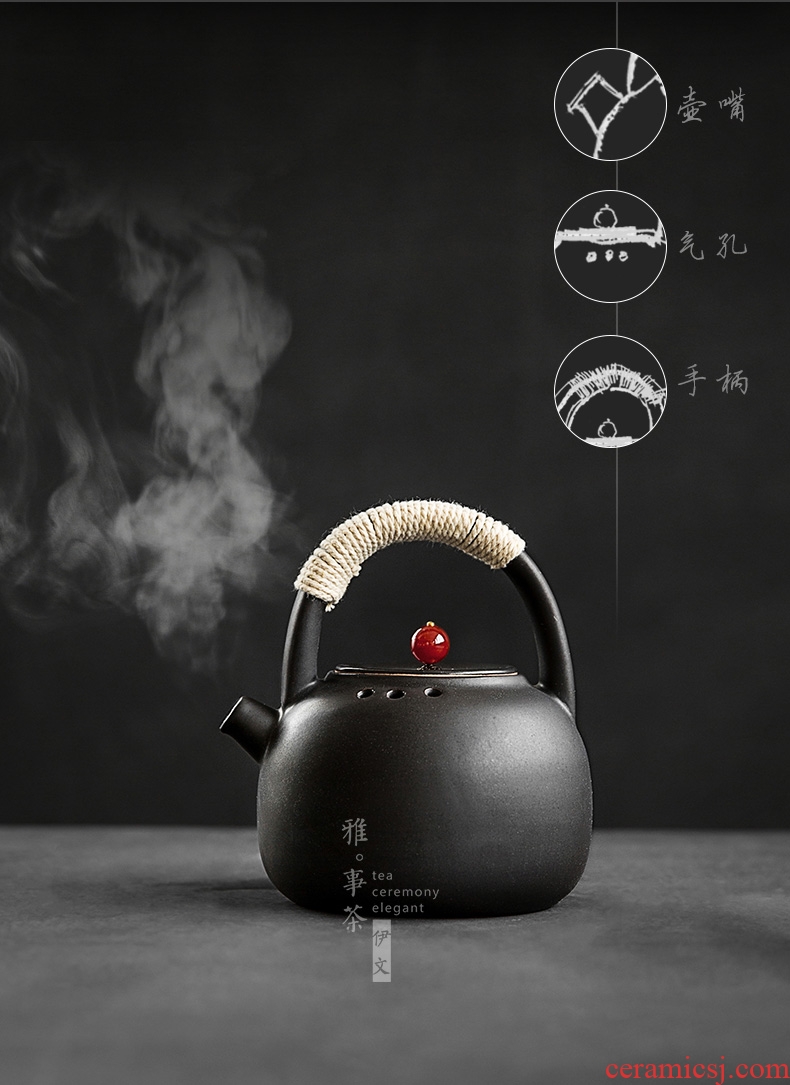 Coarse pottery kettle ceramic electric TaoLu suit kung fu tea boiled tea tea boiled tea kettle boil tea stove