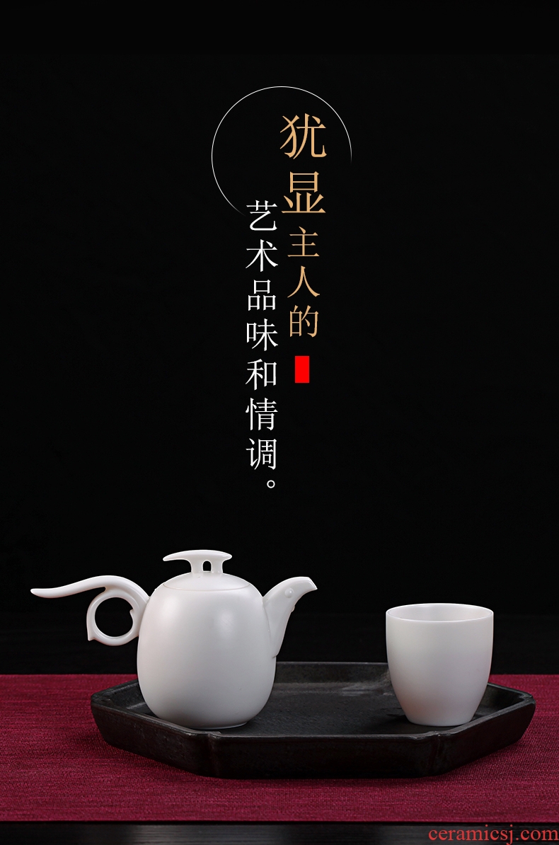 Talk of dehua white porcelain ceramic cups individual cup kung fu tea tea master single cup white porcelain sample tea cup