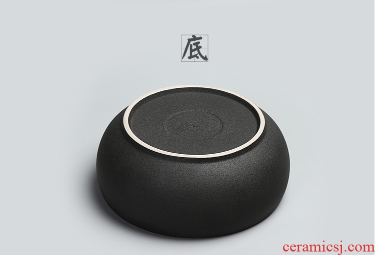 Chen xiang, black pottery tea wash to wash to the ceramic kung fu tea set large tea accessories cup writing brush washer water jar