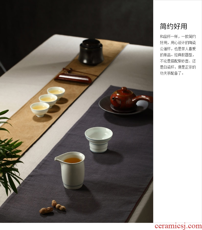 Ultimately responds to the xuan wen hand - made tea sea of blue and white porcelain tea set and a cup of large - sized ceramic fair keller kongfu tea machine accessories