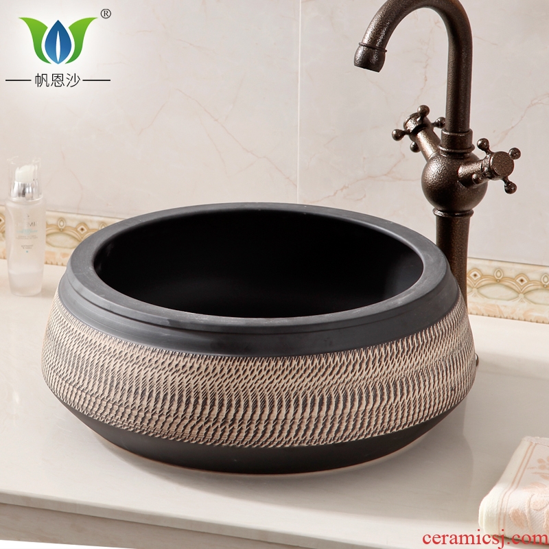 Jingdezhen contracted art stage basin of Chinese style restoring ancient ways the sink the pool that wash a face wash face basin bathroom basin