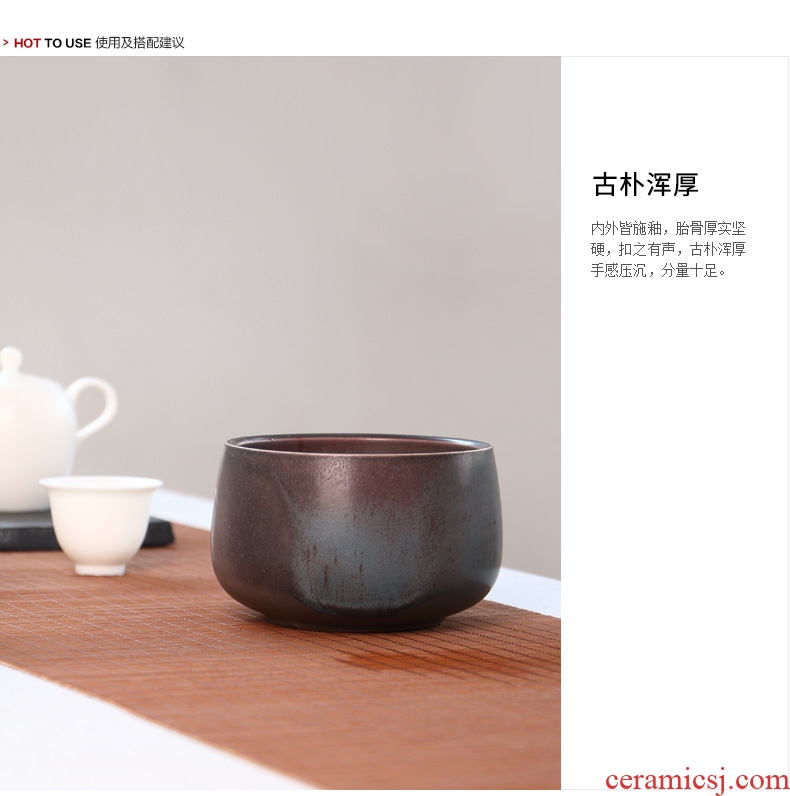 Tea drinking to creative ceramic water jar size coarse TaoJianShui bath Japanese dross barrels of household zen restoring ancient ways