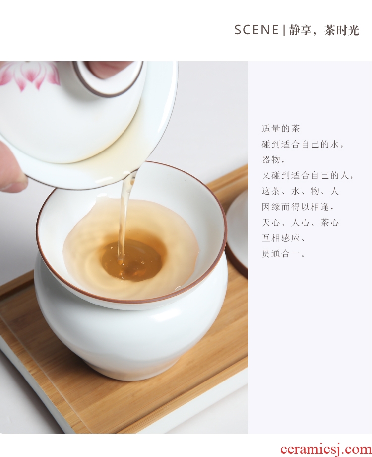 The Article about ceramic up porcelain remit white porcelain) tea tea tea service item in hot tea filters