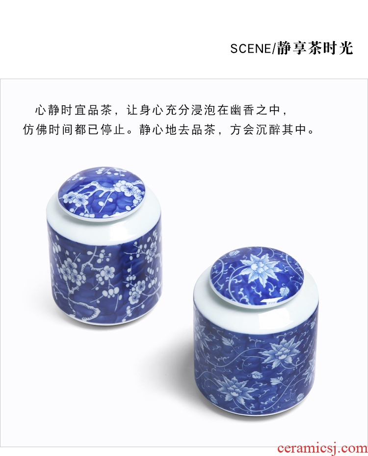 The Product porcelain sink warburg as cans full of blue and white porcelain tea pot, jingdezhen up sealing tank storage POTS kung fu tea set