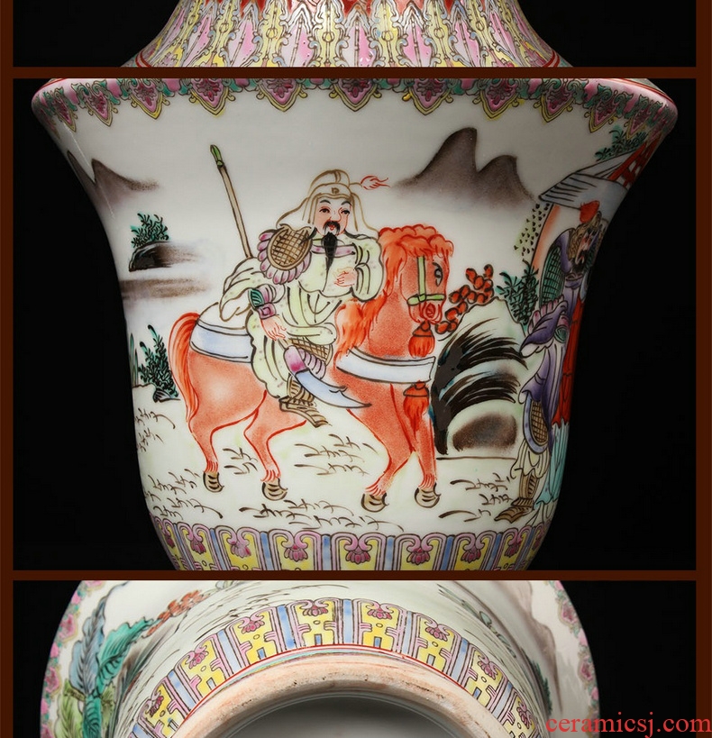 Jingdezhen ceramics factory goods pastel the king of the imitation of xian admiralty large vases, modern Chinese style household crafts