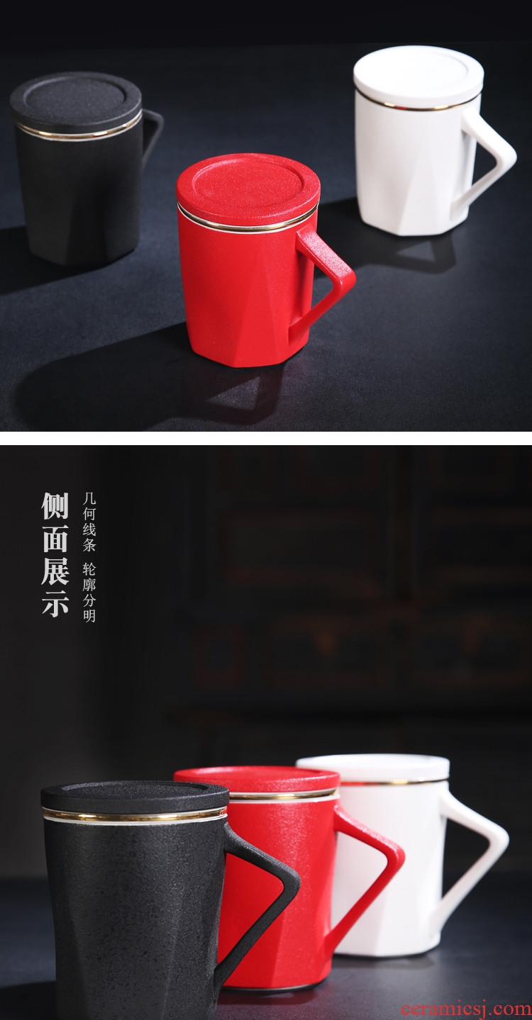 The Product porcelain sink ceramic filter with cover glass office doing mercifully tea cup dish household scented tea of black ceramic cup
