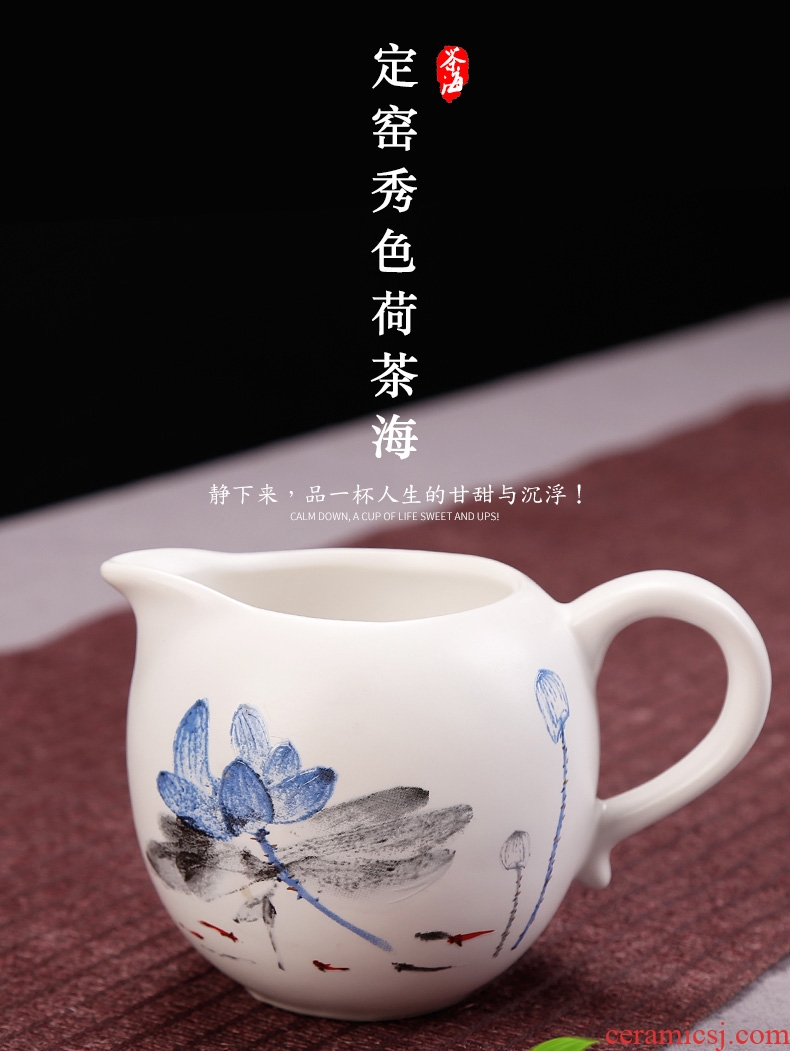 Up with just a cup of tea sea kung fu tea tea ware ceramic parts points home tea cup home office