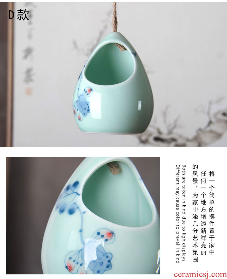 Small mini vase, jingdezhen ceramic Nordic manual creative contracted hydroponic water raise money plant flowers, furnishing articles