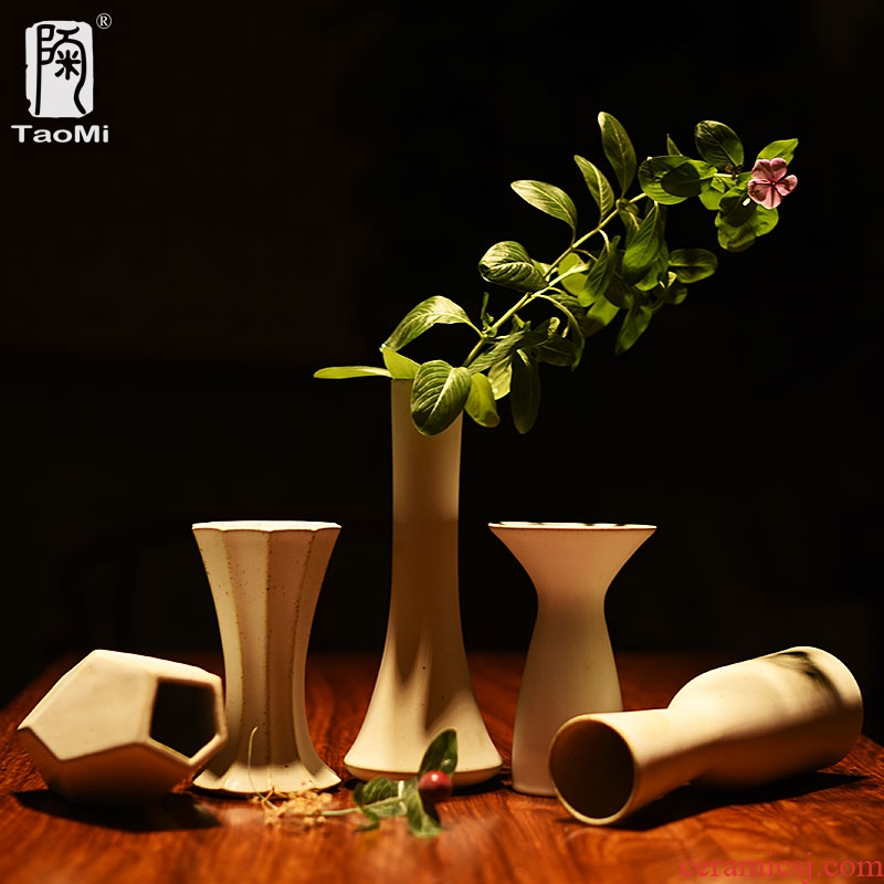 Tao fan contracted vase sitting room creative furnishing articles home decoration ceramic dry flower, flower implement soft outfit lucky bamboo flower art