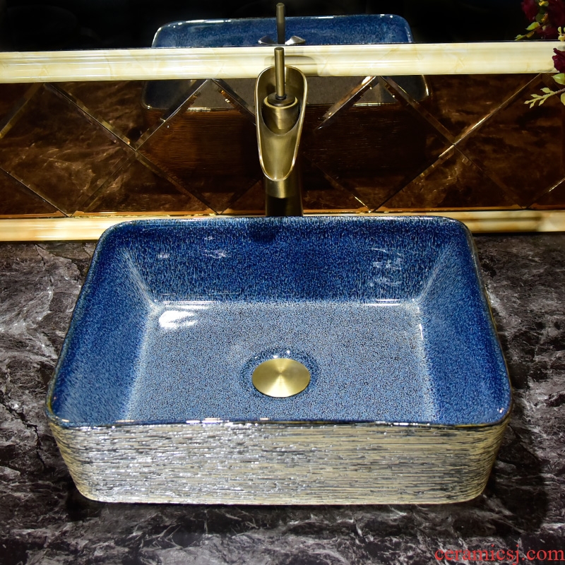 Jingdezhen ceramic art stage basin of Chinese style originality restoring ancient ways the sink basin of household toilet wash basin