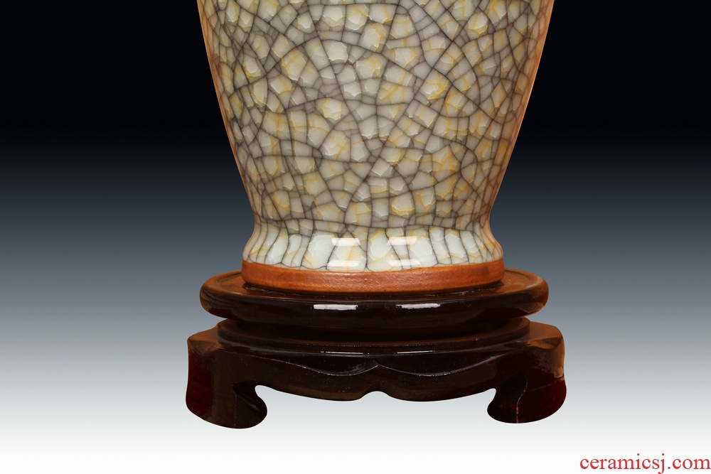 Jun porcelain of jingdezhen ceramics gold wire guanyao crackle vase archaize home handicraft furnishing articles