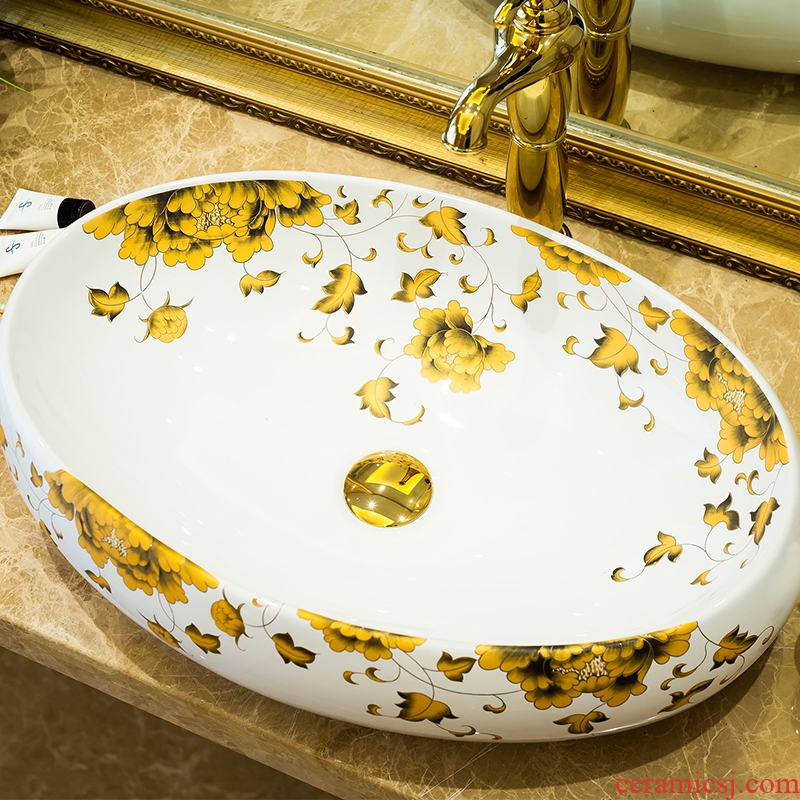 Jingdezhen ceramic stage basin bathroom European creative arts I and contracted household bathroom sink