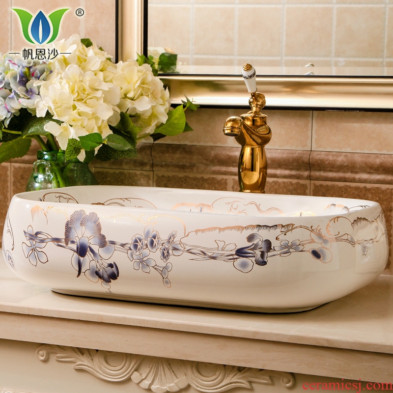 On the ceramic basin oval restoring ancient ways is the sink basin large square sink archaize basin sinks