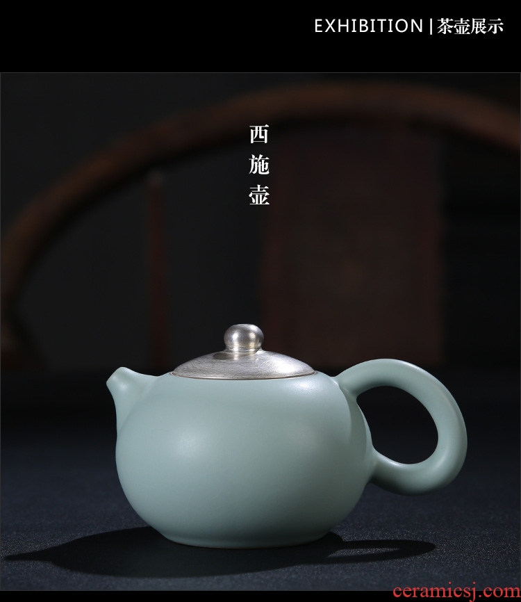 Taste your up porcelain remit tasted silver gilding silver glaze ceramic tea set the teapot teacup box gift kung fu tea set